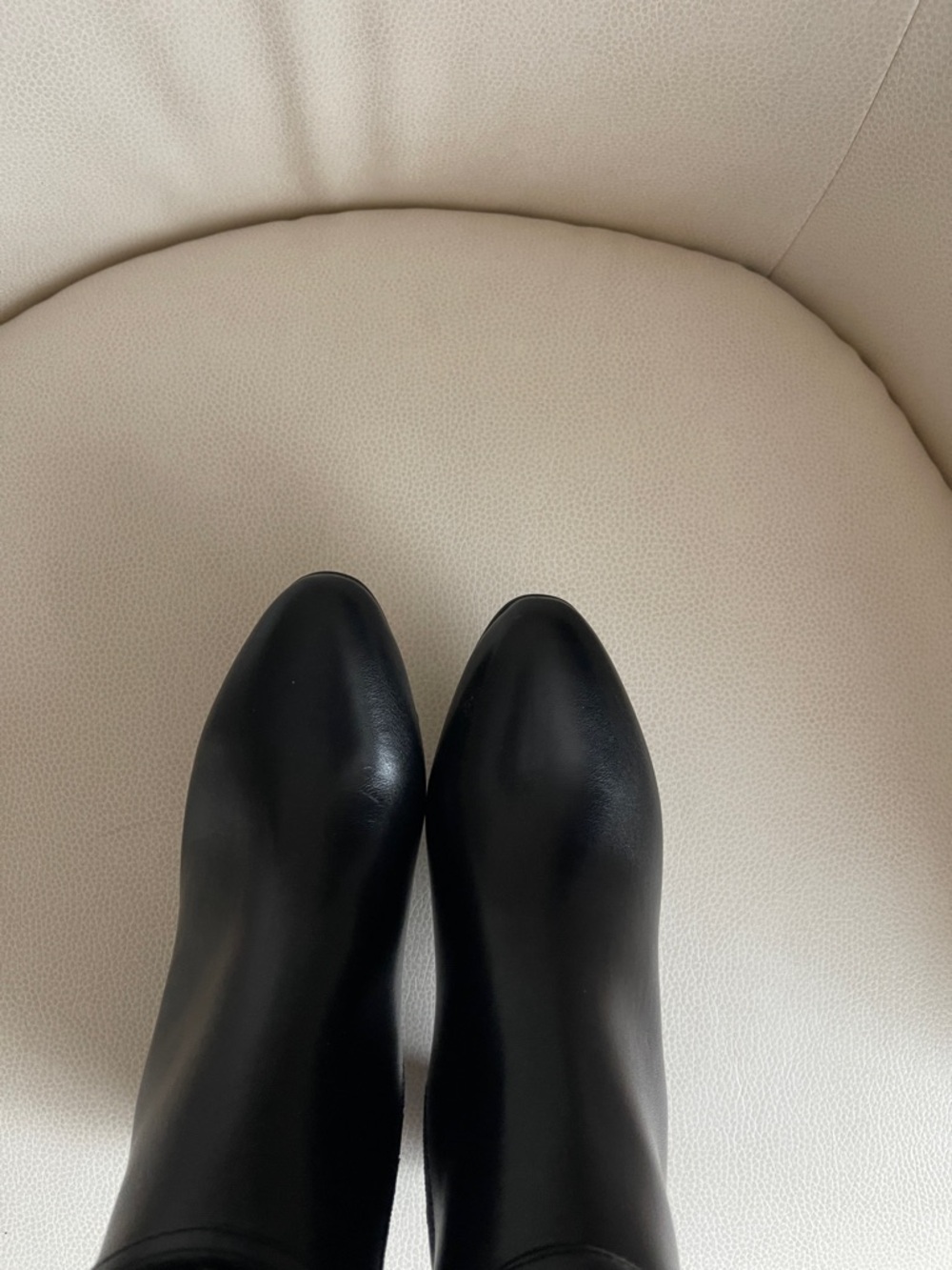 Anne Klein Black Mid-Calf Block Heel Boots with Ankle Strap - Picture 7 of 15